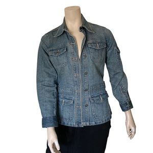 Denver Hayes Vintage Fitted Denim Jacket Size S